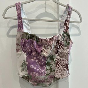 ASOS FLORAL CORSET TOP